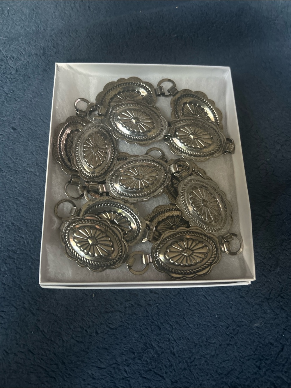 Vintage silver Concho belt